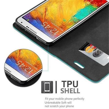 Samsung Galaxy NOTE 3 lommebokdeksel case (turkis)