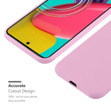 Deksel Samsung Galaxy M53 5G Silikon cover (rosa)