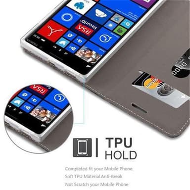Nokia Lumia 830 lommebokdeksel etui (grå)