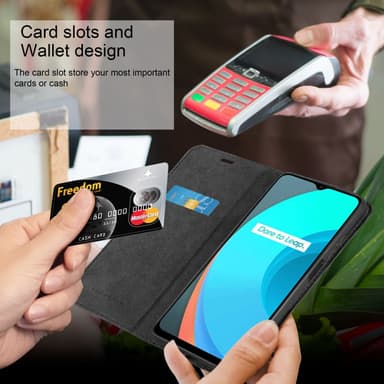 Realme C11 2020 lommebokdeksel case (svart)