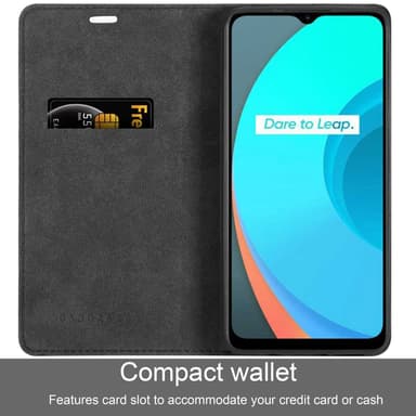 Realme C11 2020 lommebokdeksel case (svart)