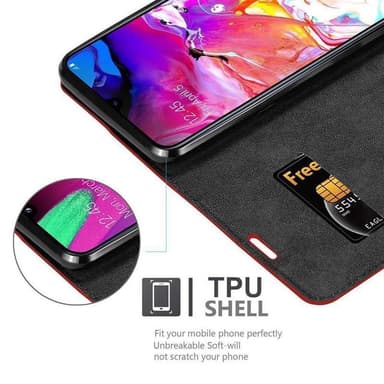 Samsung Galaxy A70 / A70s lommebokdeksel case (rød)