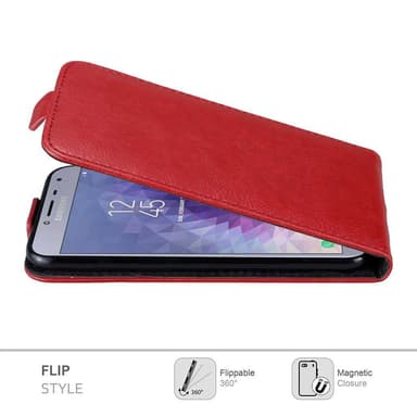 Samsung Galaxy J4 2018 deksel flip cover (rød)