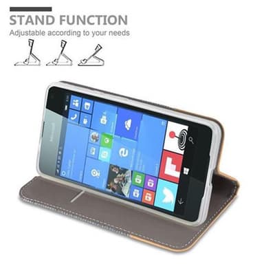 Nokia Lumia 650 lommebokdeksel etui (grå)