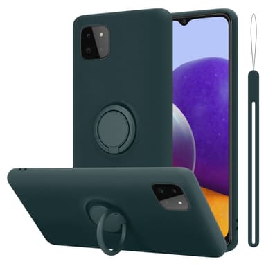 Deksel Samsung Galaxy A22 5G Ring Case (grønn)