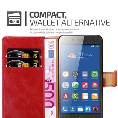 ZTE Blade L7 lommebokdeksel etui (rød)
