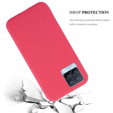 Deksel Realme 8 4G / 8 PRO Silikon cover (rød)