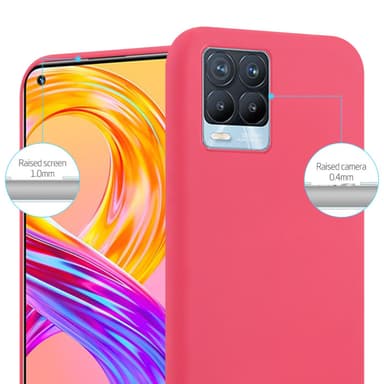 Deksel Realme 8 4G / 8 PRO Silikon cover (rød)
