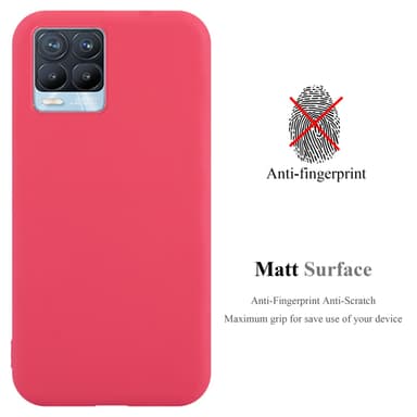 Deksel Realme 8 4G / 8 PRO Silikon cover (rød)