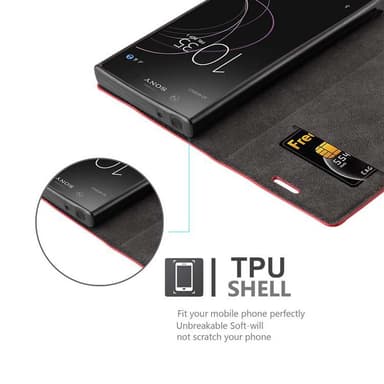 Sony Xperia XZ1 COMPACT lommebokdeksel case (rød)