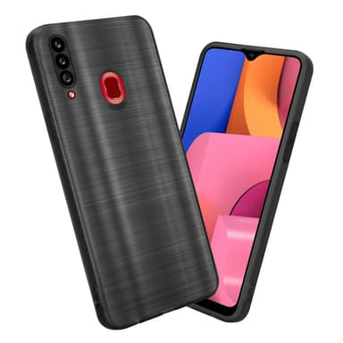 Samsung Galaxy A20s Silikondeksel Beskyttelse (svart)