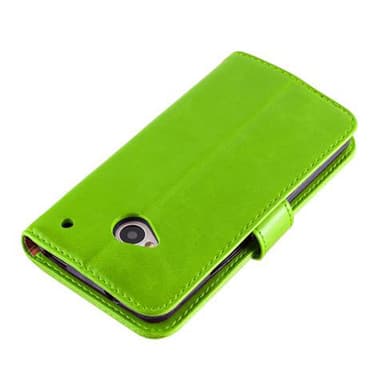 HTC ONE M7 lommebokdeksel etui (grønn)