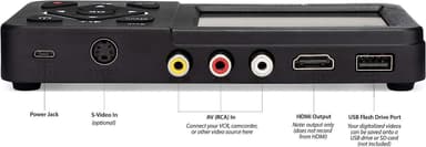 Video til digital konverter 3,5"" skjerm videospiller, VHS, AV, RCA, Hi8, videokamera, DVD, spillsystemer