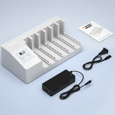 MAIWO 6x HDD kloning og dokkingstasjon, 2,5""/3,5"" SATA HDD, USB-C 3,0 5Gbps