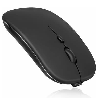 Til Samsung Galaxy Tab A9+delt Bluetooth-tastatur lærveske+musesett med to moduser - svart amerikansk layout