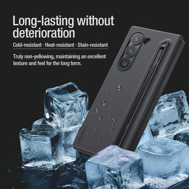 NILLKIN Flex Pure Folddeksel til Samsung Galaxy Z Fold6 5G Silikon+PC-telefonveske med styluspenn - svart
