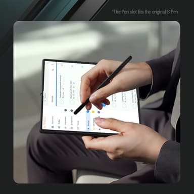 NILLKIN Flex Pure Folddeksel til Samsung Galaxy Z Fold6 5G Silikon+PC-telefonveske med styluspenn - svart