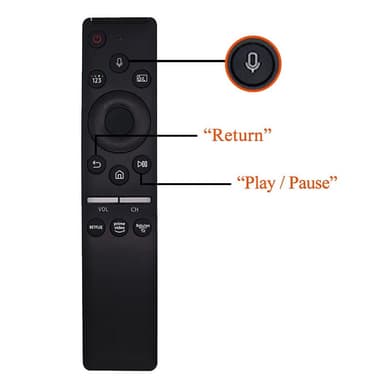 Fjernkontroll Erstatning BN59-01312B BN59-01327B Samsung TV-stemmefunksjon