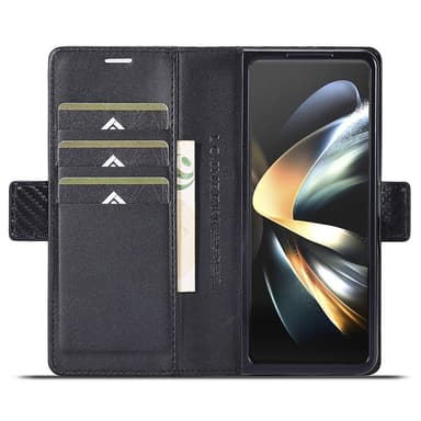 LC.IMEEKE til Samsung Galaxy Z Fold6 5G-deksel med karbonfiberstruktur og magnetisk lukking