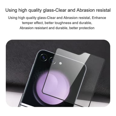AMORUS til Samsung Galaxy Z Flip6 Skjermbeskyttere i Herdet Glass 2-Pack