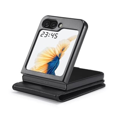LC.IMEEKE til Samsung Galaxy Z Flip6 5G telefonveske med PU lærkortspor - svart