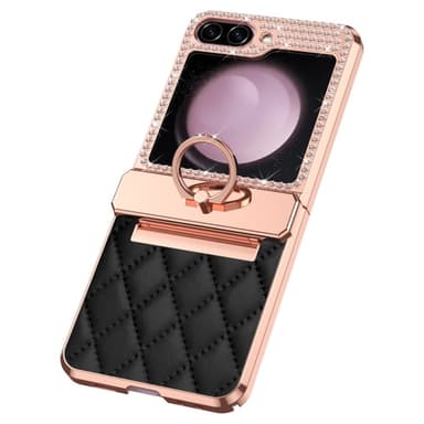 Til Samsung Galaxy Z Flip6 5G-deksel med rhinestone-dekor og rombemønster