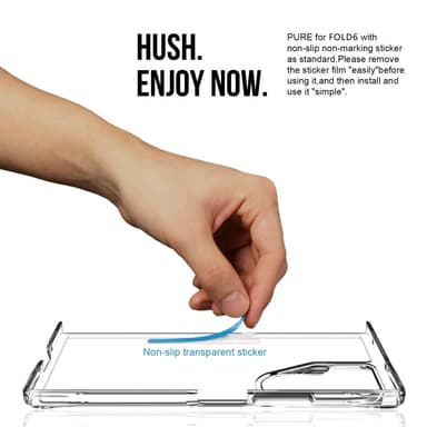 Til Samsung Galaxy Z Fold6 5G-deksel kompatibel med MagSafe gjennomsiktig telefonveske