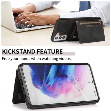 Tri-Fold PU lær lommebokveske med kortholder til Samsung Samsung S22