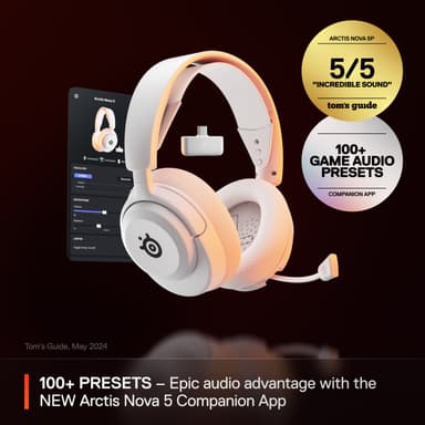 SteelSeries Arctis Nova 5 gaming headset (PC, hvit)