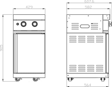 Myoutdoorkitchen - Modul med doble sidebrennere