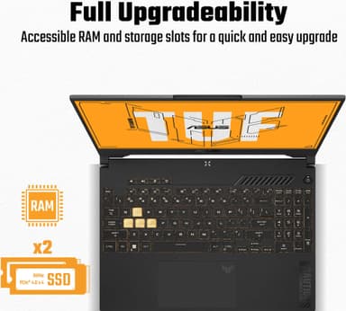 Asus TUF Gaming FX507 i7-13H/16/512/4060/15,6” bærbar gaming-PC