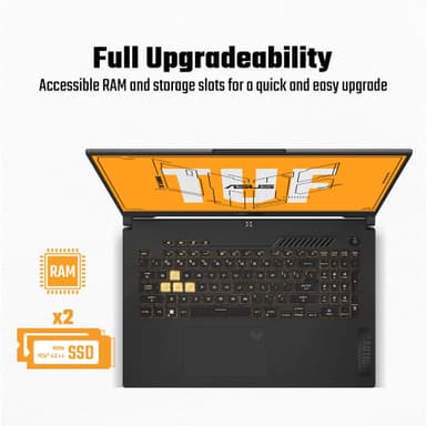 Asus TUF Gaming 17 i5-12H/8/512/3050 17,3" bærbar gaming-PC