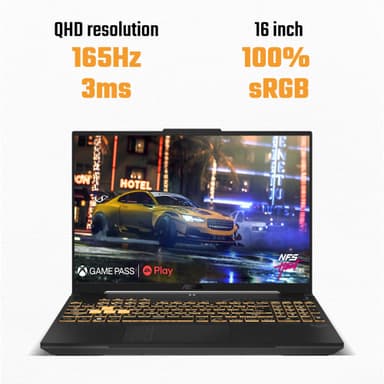 Asus TUF Gaming 16 R9-7HX/32/1024/4070 16” bærbar gaming-PC