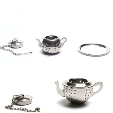 Te-infuser i rustfritt stål, tesil for løs te