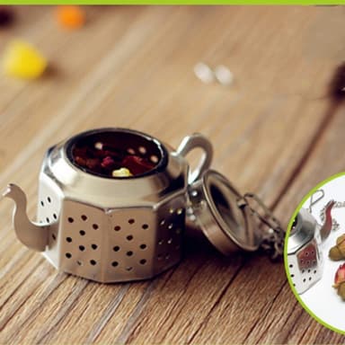 Te-infuser i rustfritt stål, tesil for løs te