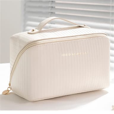 Romslig toalett/sminkeveske Beige