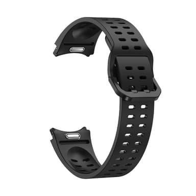 Universell silikon klokkerem med dobbel spenne kompatibel med Samsung Galaxy Watch Sort