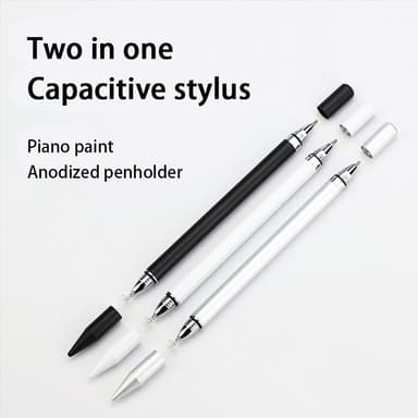 Stylus-penn med skrivefunksjon svart