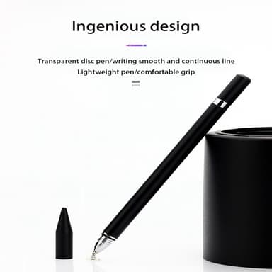 Stylus-penn med skrivefunksjon svart