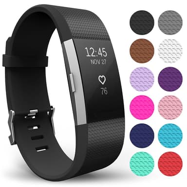 Armbånd til Fitbit Charge 2 - Svart S