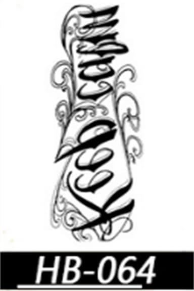 Store midlertidige tatoveringer 14 stk Flerfarget M