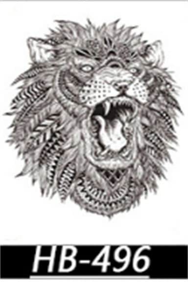 Store midlertidige tatoveringer 14 stk Flerfarget M