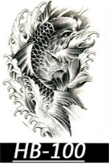 Store midlertidige tatoveringer 14 stk Flerfarget M