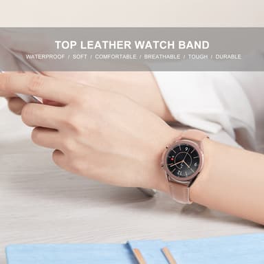 Klokkereim i ekte skinn til Samsung Galaxy Watch 3 Rosa
