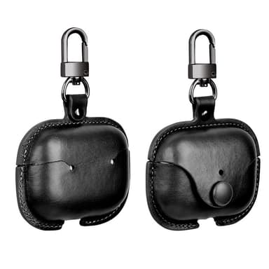 PU beskyttelsesdeksel antiripe med krok for AirPods. Sort Airpods 3