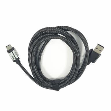 USB 2.0 til USB-C-kabel 3A hurtiglading Sort 2 m