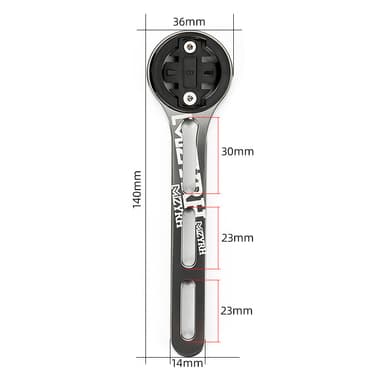 Sykkel foran sykkelcomputerfeste for Garmin Edge/Giant/Bryton