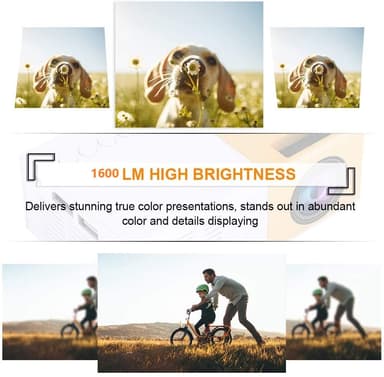 Bærbar projektor i lommeformat - Hvit / Gul