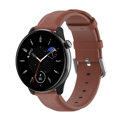 Klokkerem i ekte skinn Brun 22 mm