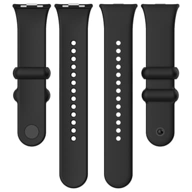 Silikonklokkerem med beskyttende veske for Xiaomi Band 8 Pro Sort